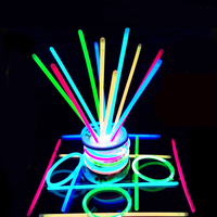 Party lampa fluorescencyjna kije bransoletki naszyjniki Neon na wesele świecące kije kolorowe blask Stick 3